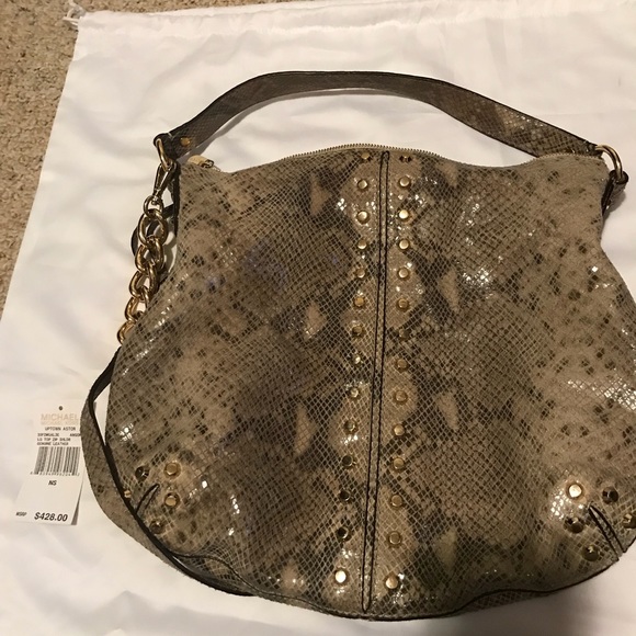 Michael Kors Uptown Astor Angora Python purse - Picture 1 of 3